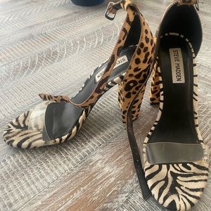Steve Madden animal print heels